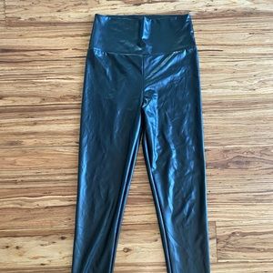 High waisted faux leather leggings!